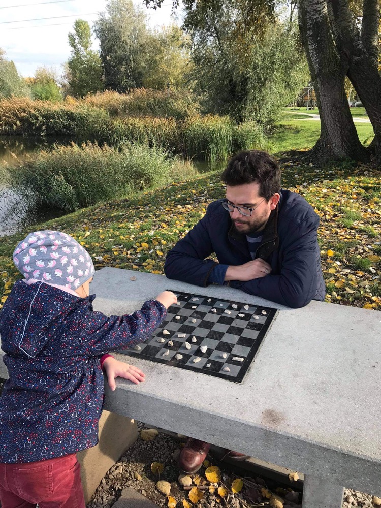 You can play anywhere and with anything—whether with pebbles or with words.